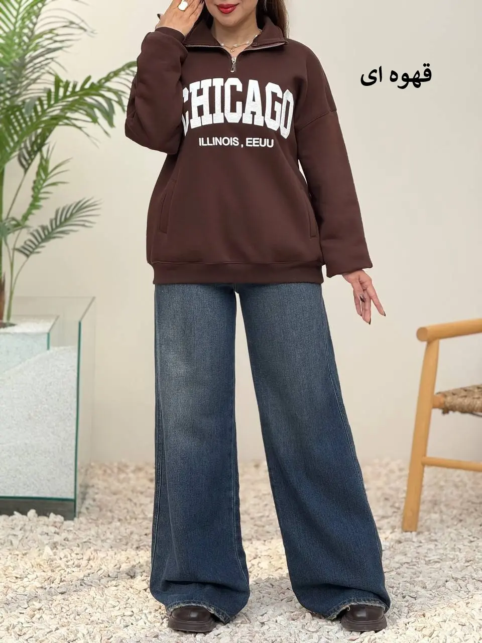 3995-دورس نیم زیپ chicaGo (ایراددار)